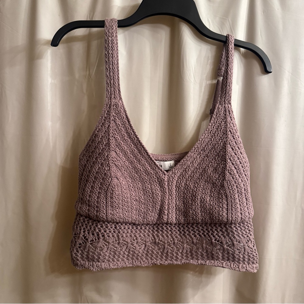 Hollister Dusty Rose Crocheted Bralette